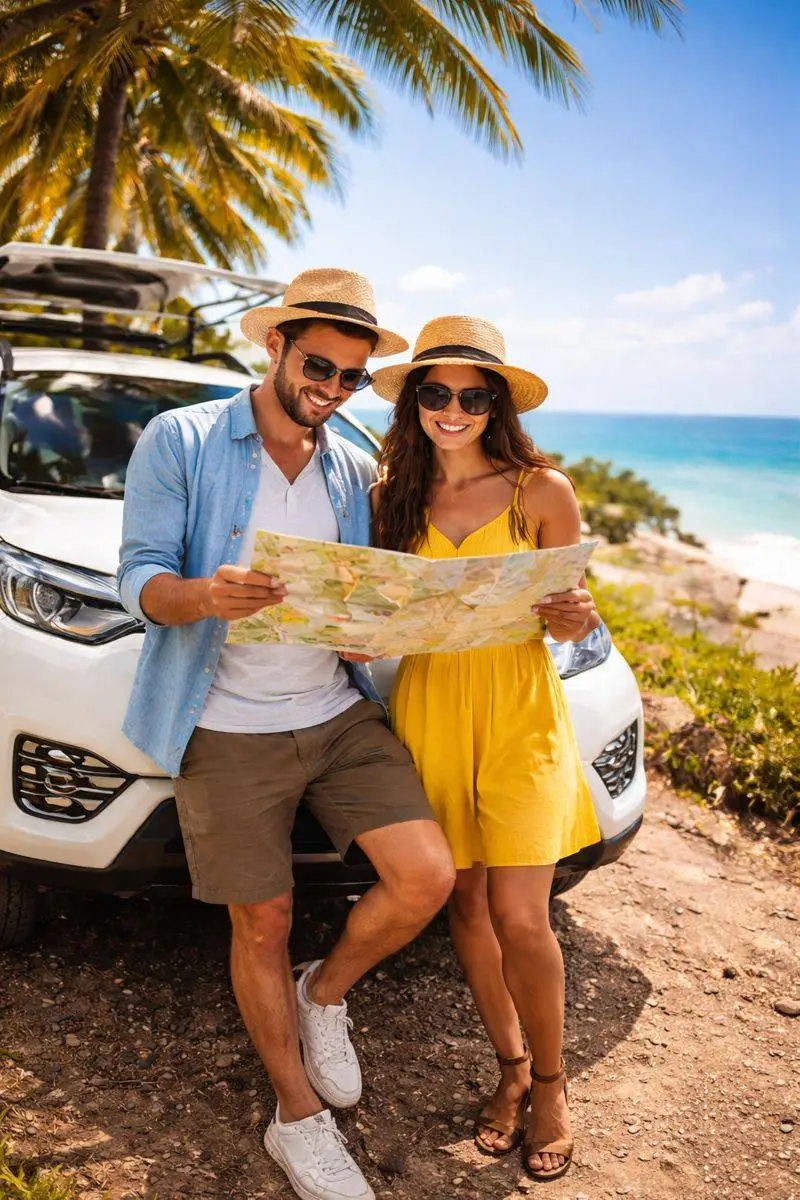 Couple exploring a coastal destination in srilanka